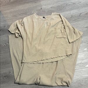 Lounge Waffle Two-Piece Lounge Set